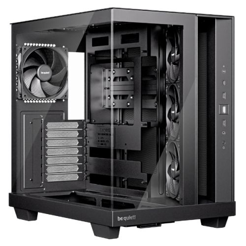 Be Quiet! Light Base 500 Gaming Case w/ Glass Front & Side, ATX, 4x Pure Wings 3 Fans, USB-C 10Gbps, Asus BTF Compatible, Black