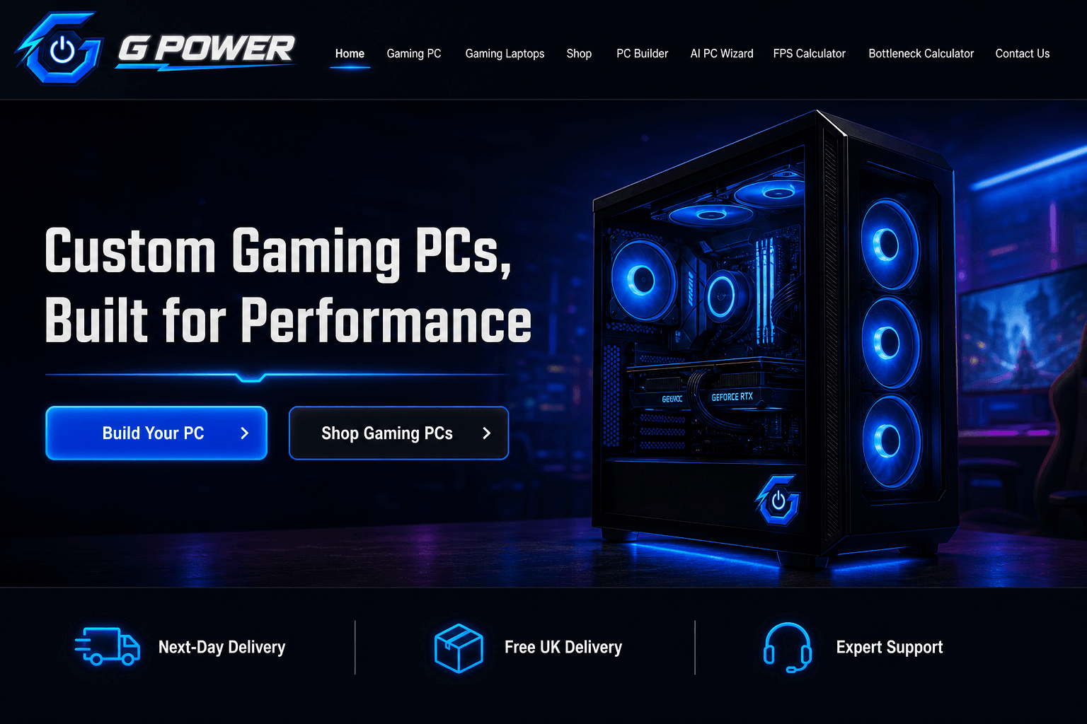G Power custom gaming PC design